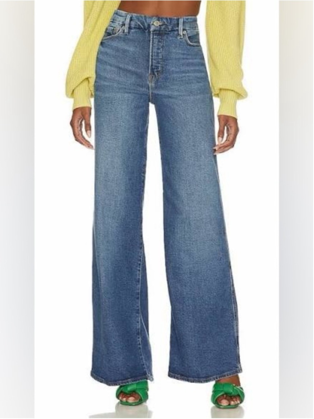 GOOD AMERICAN GOOD SKATE WIDE LEG JEANS INDIGO258 size 4/27